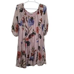 Bellambra Floral Dress Made in Italy Pink Shift Dress Women’s S